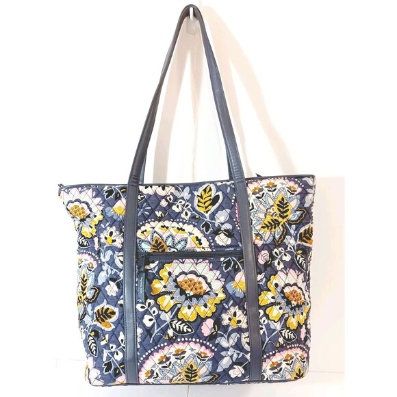 Vera Bradley Charmont Meadow XL floral Quilted Tote Bag 18"x14"x6" EUC - Picture 2 of 10